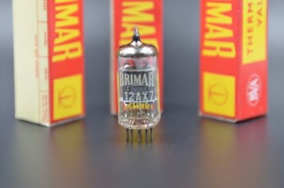 BRIMAR ECC83 SHORT PLATE PAIR  			