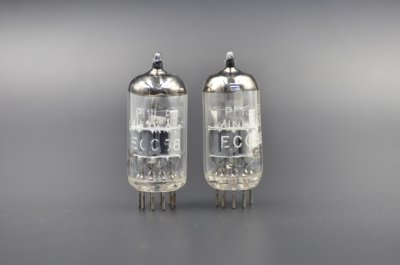 ECC88 PHILIPS HEERLEN GAC ⊿ DISC GETTER  			