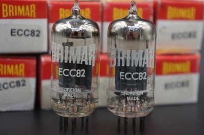 MAZDA BRIMAR ECC82 12AU7WA PAIR  			