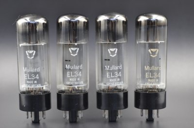 MULLARD EL34 XF4 QUARTET  			
