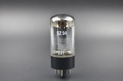 MULLARD GZ34 f32 B DOUBLE HALO SINGLE  			