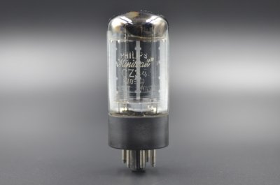 PHILIPS MINIWATT MULLARD GZ34 f32 B DOUBLE HALO SINGLE  			