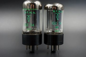 RT LA RADIOTECHNIQUE MULLARD GZ34 f32 B DOUBLE HALO  			