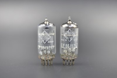 TELEFUNKEN EF86 GRAY PLATES PAIR  			