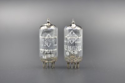 TELEFUNKEN EF86 GRAY PLATES PAIR  			